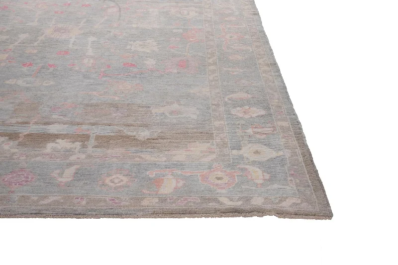 trendy boho rugs for sale-10x14 Modern Oushak Area Rug