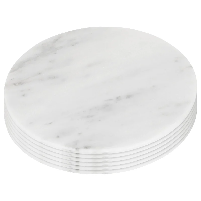 best-online-design-courses-Round Marble Placemats - 30cm - Pack of Six - By Argon Tableware