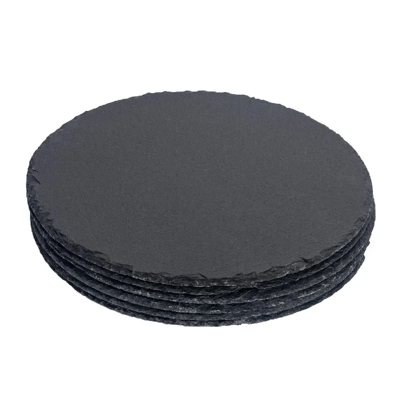 how-to-improve-communication-skills-30cm Round Slate Placemats - Pack of Six - By Argon Tableware