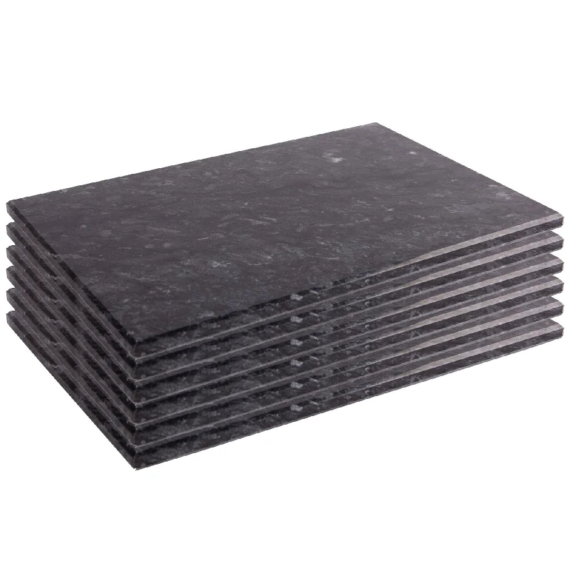 affordable-attic-ideas-30cm x 20cm Rectangle Marble Placemats - Pack of Six - By Argon Tableware