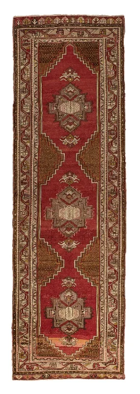 how to remove soda stains fast-3x11 Red Vintage Turkish Runner Rug