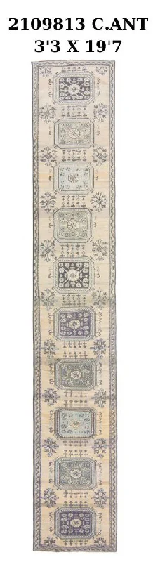 durable rugs for small homes-3x20 Old & Vintage Turkis Area Runner Rug