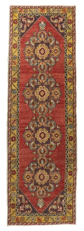 best carpet stain removers for pets-3x9 Red Old & Vintage Turkish Runner Rug