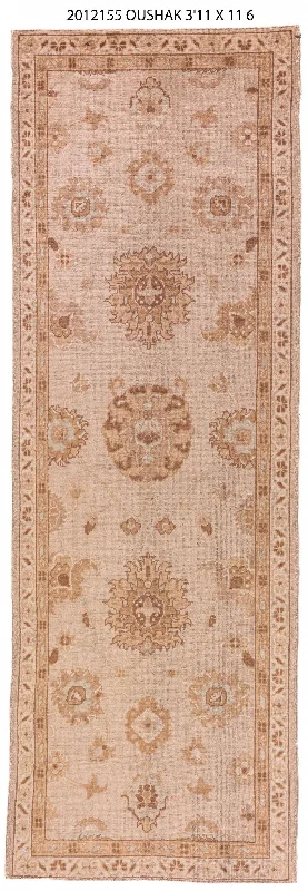 where to buy eco-friendly rugs-4x12 Soft Modern Oushak Runner Rug