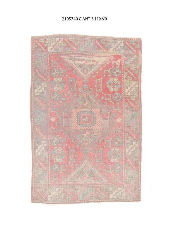 durable rugs for cozy apartments-4x6 Old & Vintage Turkish Area Rug