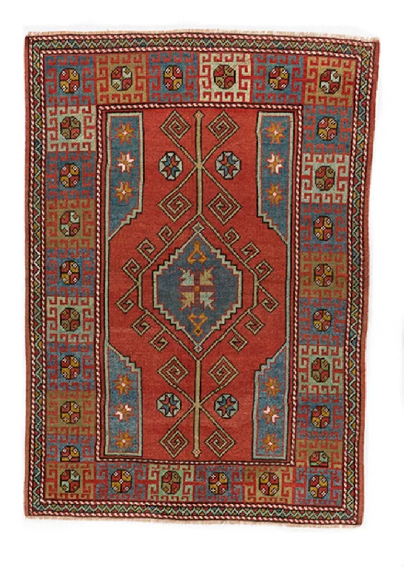 best rug pads for hardwood floors-4x6 Red Vintage Turkish Area Rug