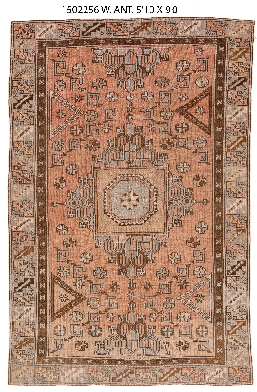 eco-friendly carpet cleaning ideas-6x9 Red Vintage Turkish Area Rug