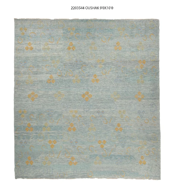 handmade wool rugs online-9x10 Modern Oushak Area Rug