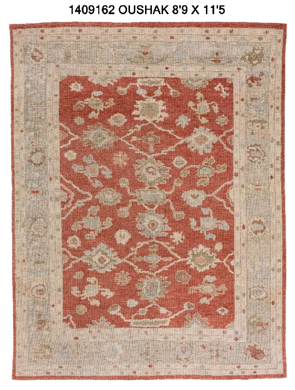 how to choose carpet warmth-9x11 Red Modern Oushak Area Rug