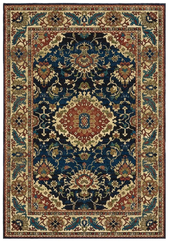 where to buy durable rugs-Ankara 1803B Blue/Red Rug