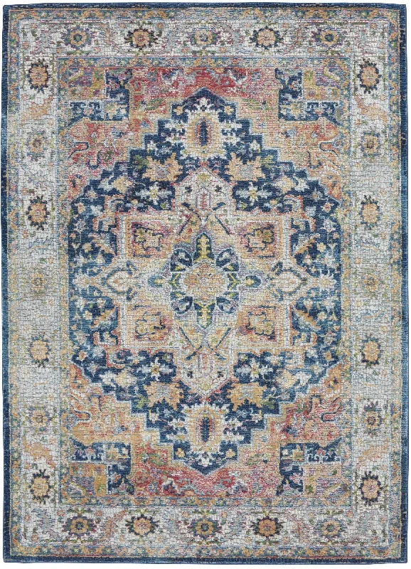 how to remove ketchup from carpet-Ankara Global ANR11 Blue/Multicolor Rug