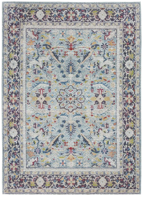 best rugs for tile floors-Ankara Global ANR14 Teal/Multicolor Rug