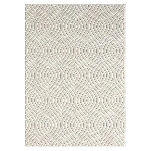 pet-friendly carpet materials-Atlas 82418IVO Ivory Rug