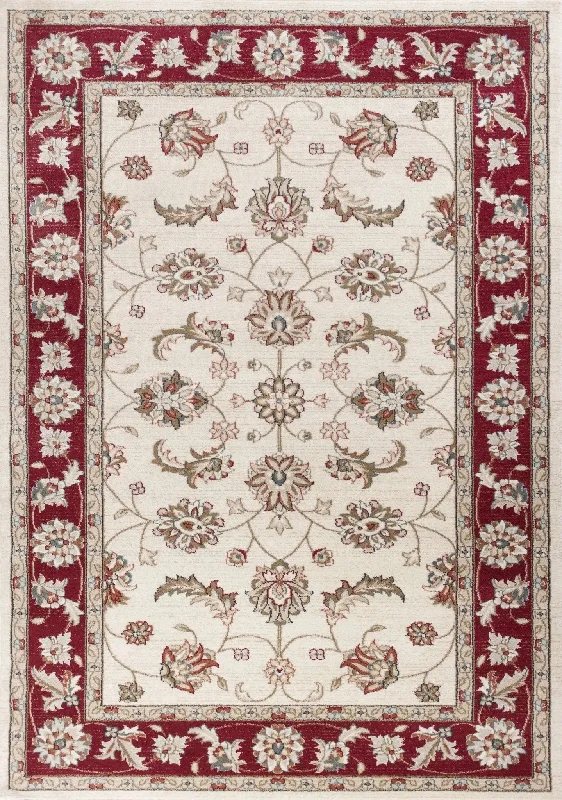 best carpet shampooers for home-Avalon 5613 Ivory/Red Mahal Rug