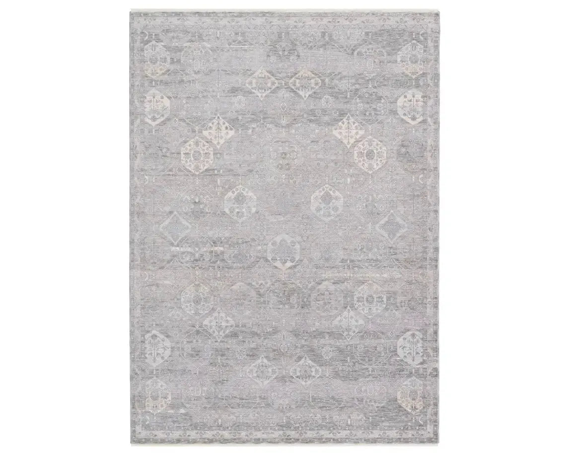 stylish rugs for home entryways-Ballad BLA07 Grey/Beige Rug