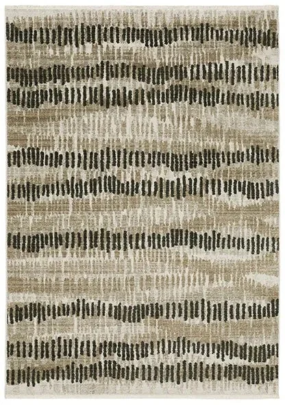 best rugs for sound insulation-Bauer 8120D Beige/Charcoal Rug