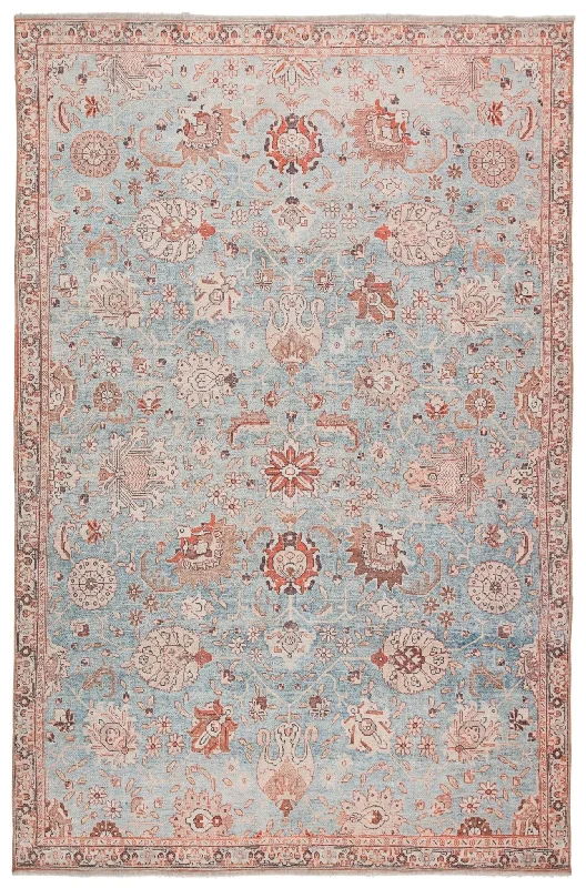 luxury wool rugs for bedrooms-Boheme BOH14 Light Blue/Orange Rug