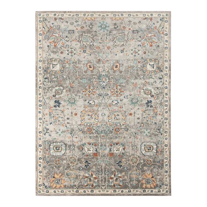 durable carpet for office use-Bohemian BHM-6 Grey Rug