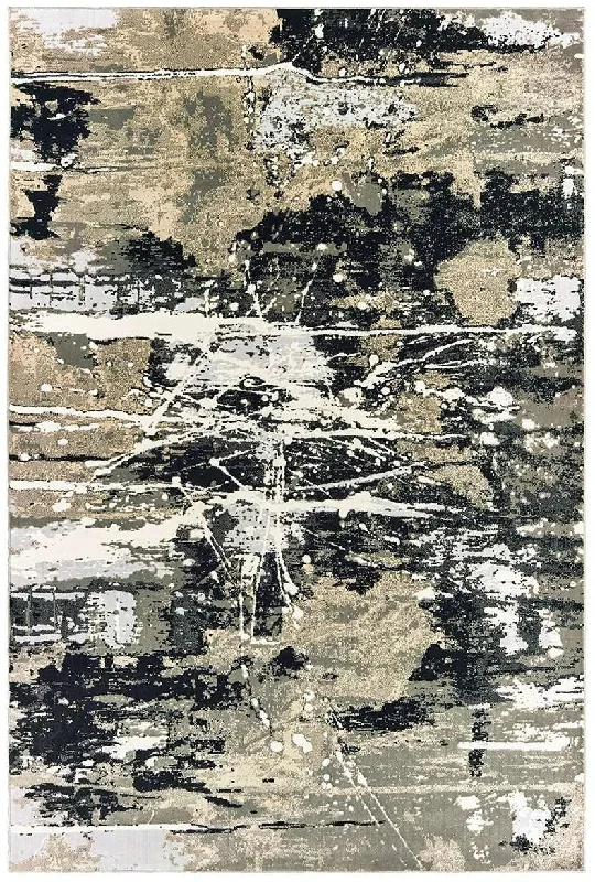 where to buy trendy rugs-Bowen 109E Black Gold Rug