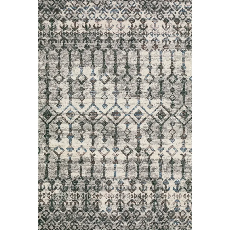 trendy floral rug ideas-Brisbane BR8 Silver Rug