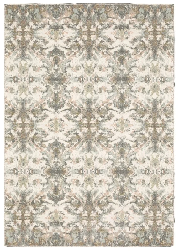 outdoor rugs for patio decor-Capistrano 535B Ivory/Multi Rug