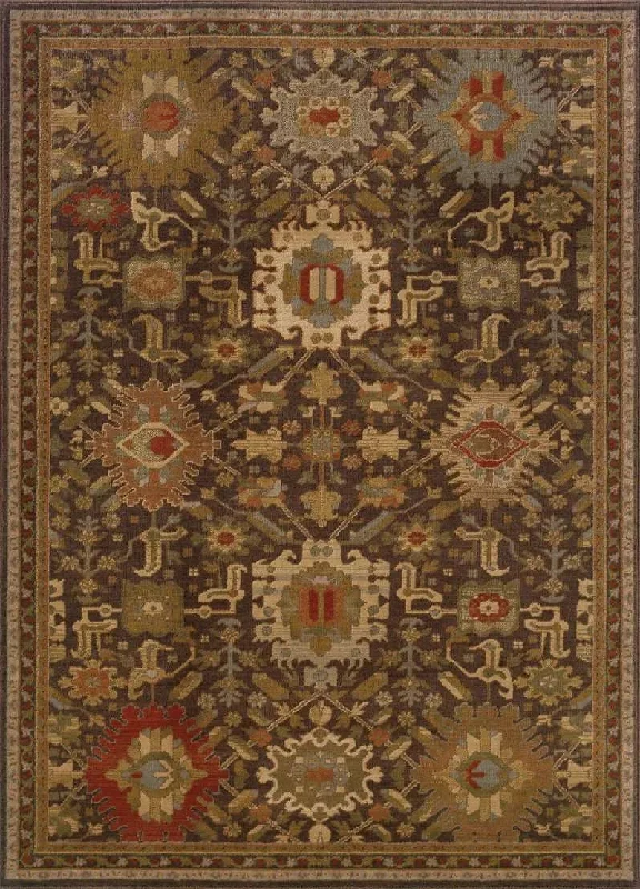 best rug shampoo for allergies-Casablanca 4444A Brown Multi Rug