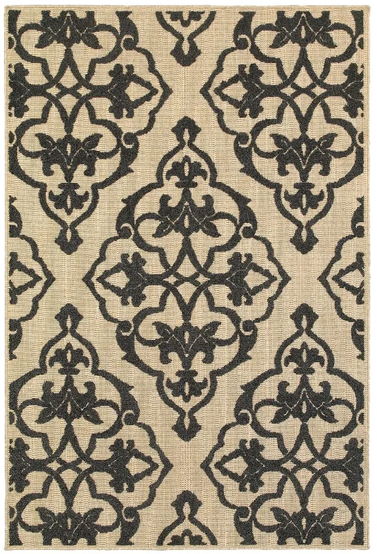 best carpet underlay for durability-Cayman 1B Sand/ Charcoal Rug