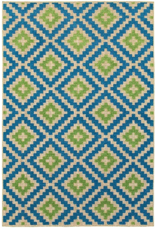 durable rugs for busy homes-Cayman 2063Z Sand/ Blue Rug