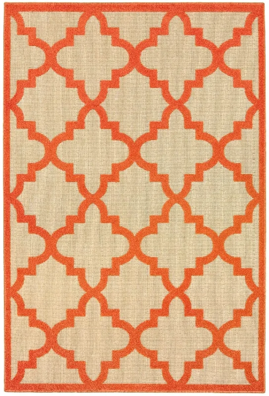 non-slip rugs for kitchen floors-Cayman 660O Sand/ Orange Rug