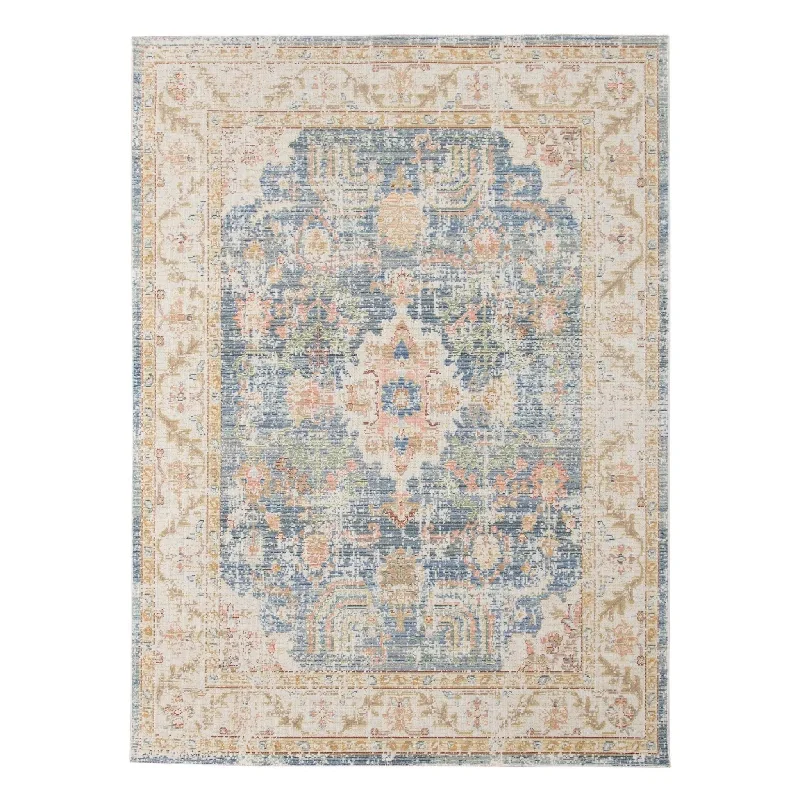 stylish rugs for cozy bedrooms-Century CEN-18 Blue Rug