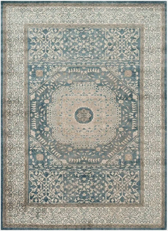 how to clean delicate rugs-Century CQ-01 Blue / Sand Rug