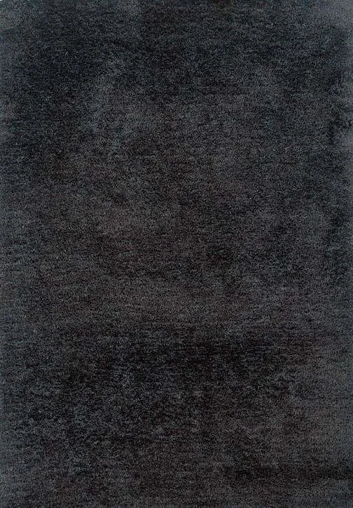 best rugs for concrete floors-Cosmo Shag 81102 Black/ Black Rug