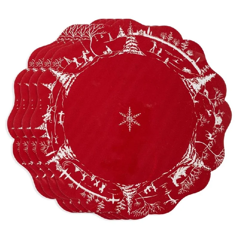 best-social-media-insights-Country Estate Winter Frolic Ruby Placemat Set/4