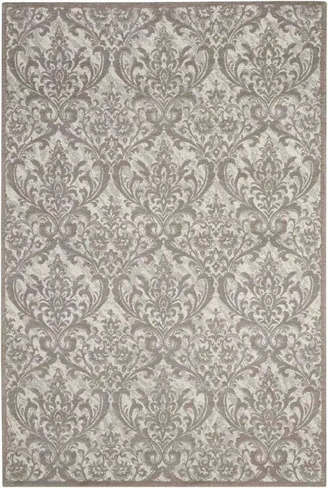 best rug pads for non-slip-Damask DAS02 Ivory/Grey Rug