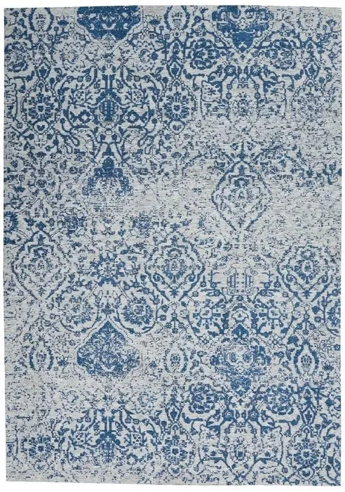 durable rugs for kids playrooms-Damask DAS06 Blue Rug