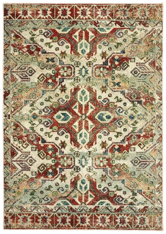 luxury outdoor rugs for patios-Dawson 8533A Rust/ Ivory Rug