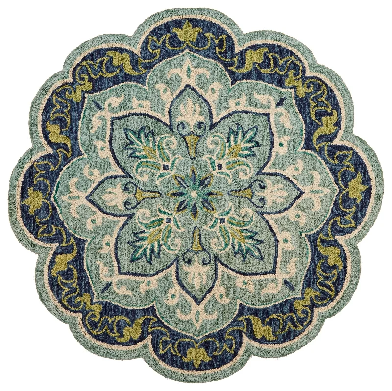 luxury silk rugs for sale-Dazzle 54077TEA Teal Rug