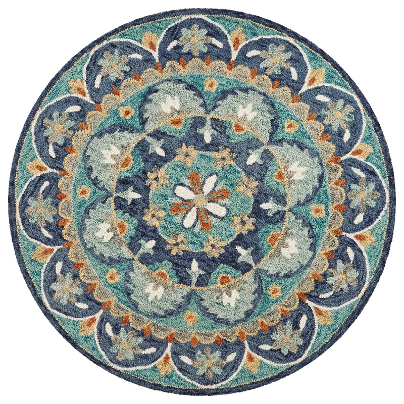 modern rugs for small apartments-Dazzle 54099TBU Teal/Blue Rug