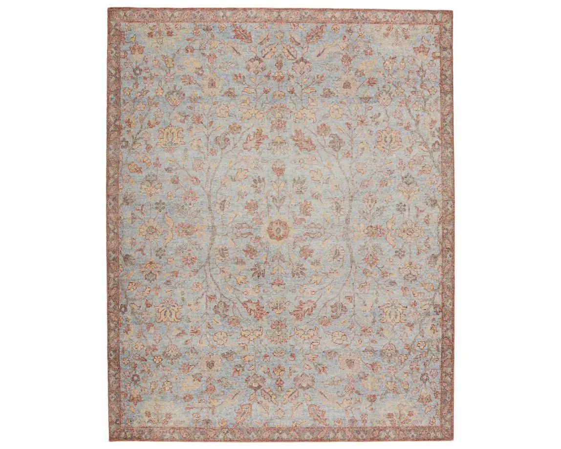 affordable rugs for large areas-Eden EDE03 Blue/Brown Rug