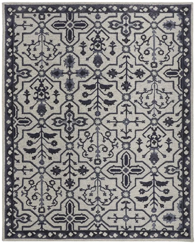 trendy striped carpet designs-Fallon FLN8839F Ivory Rug