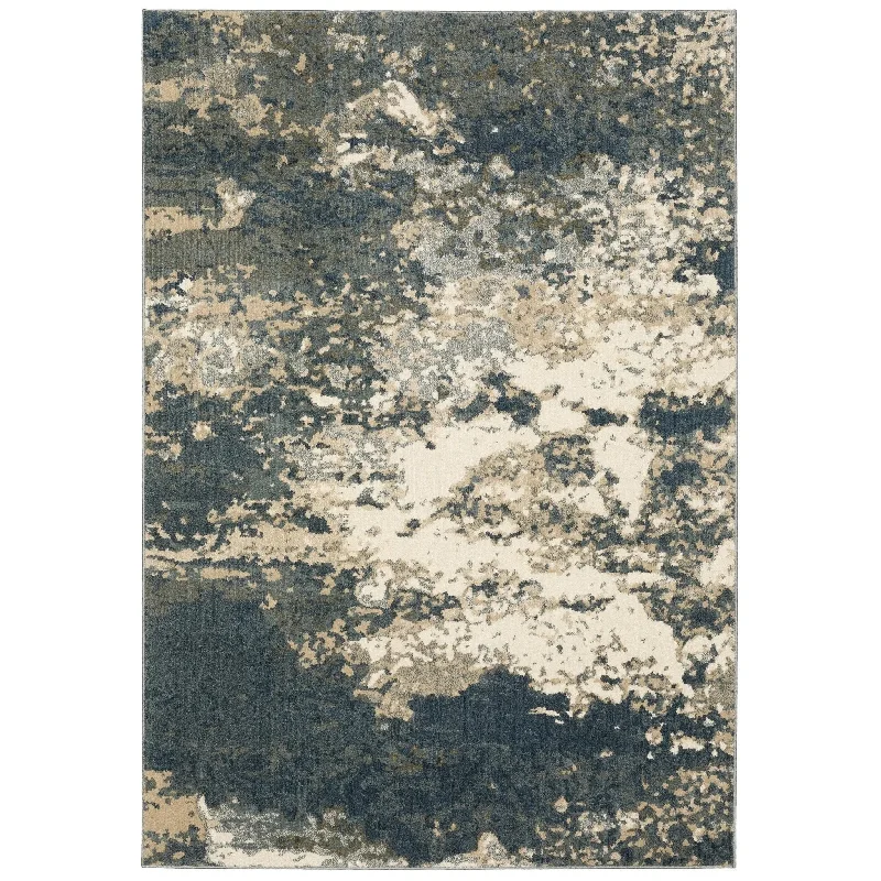 trendy floral rug ideas-Fiona 533E Blue/Beige Rug