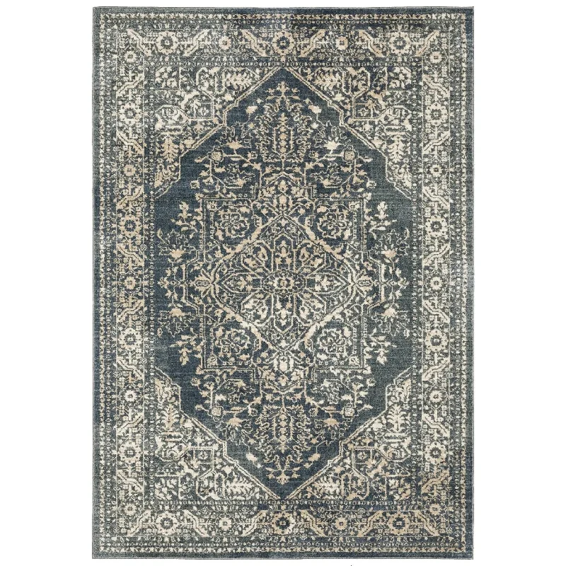 how to remove mustard stains fast-Fiona 5560A Blue/Beige Rug