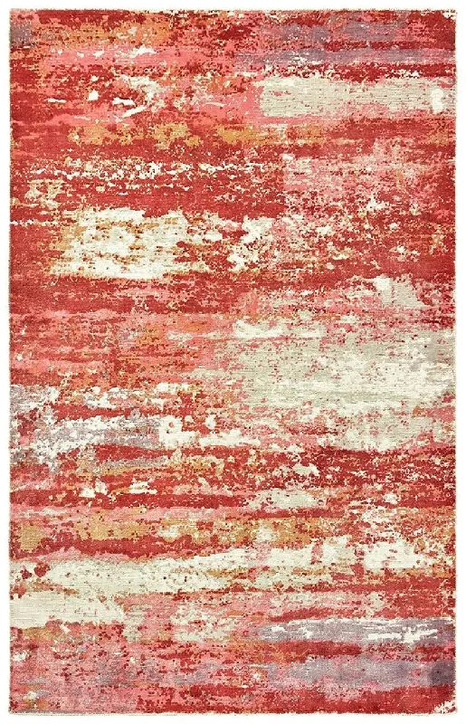 affordable rugs for outdoor spaces-Formations 70004 Pink Red Rug