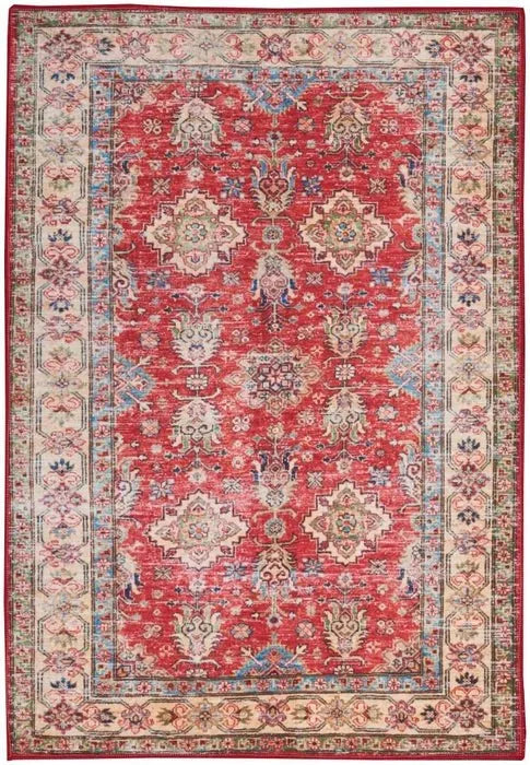 how to clean polyester rugs-Fulton FUL01 Red Area Rug