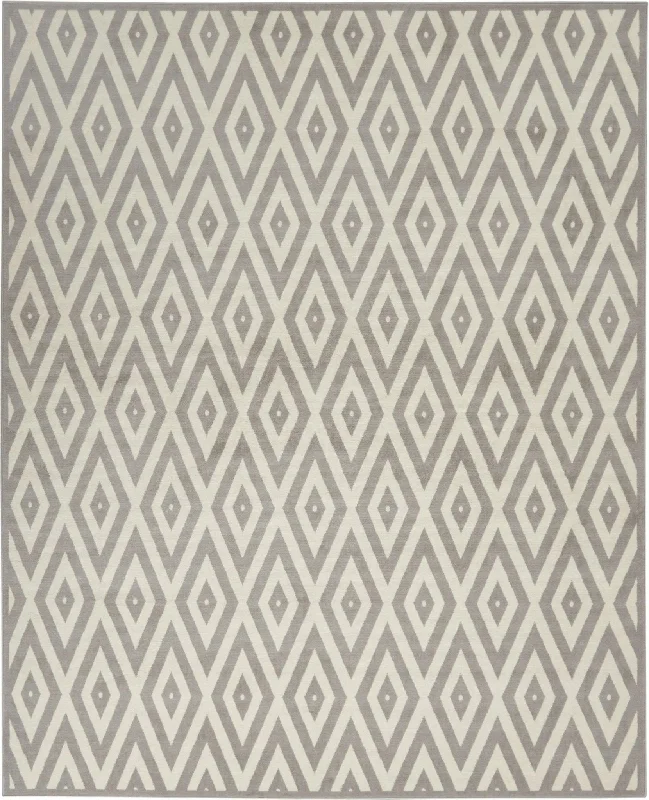 durable carpet for commercial use-Grafix GRF18 White/Grey Rug