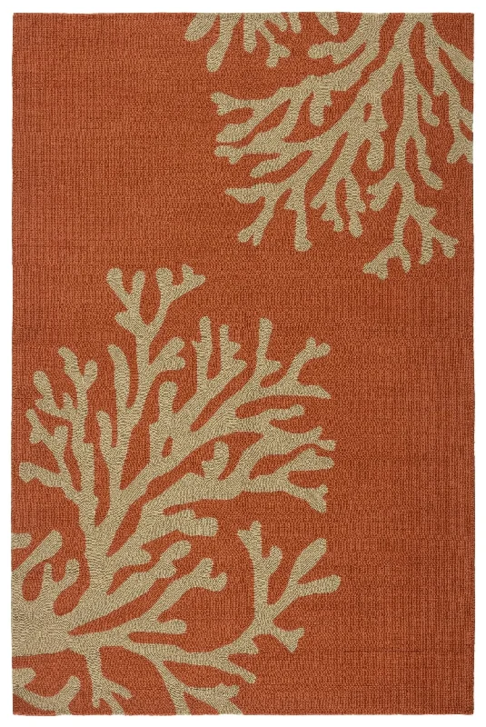 best rugs for outdoor patios-Grant I-O GD01 Orange/Clay Rug