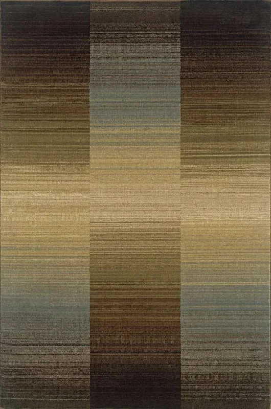 best rugs for outdoor patios-Huntington 1991D Brown/ Blue Rug