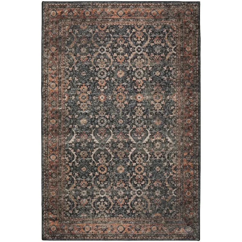 luxury wool rugs online-Jericho JC1 Charcoal Rug