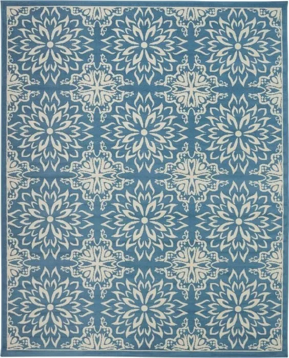 how to choose rug safety-Jubilant JUB06 Ivory/Blue Rug