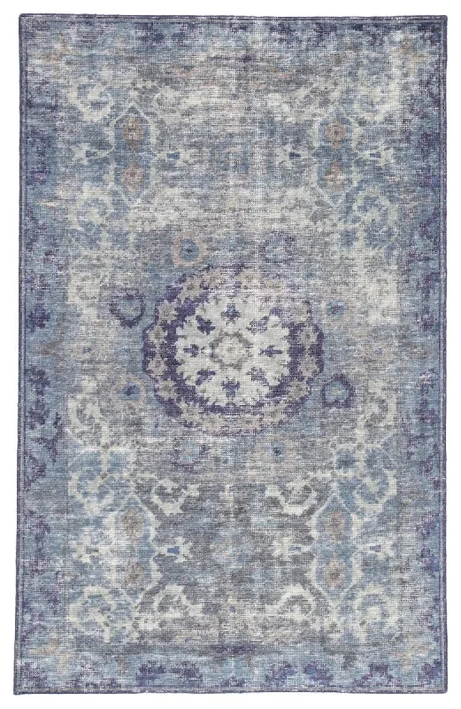 affordable carpet for large homes-Kai KAI06 Modify Blue/Gray Rug